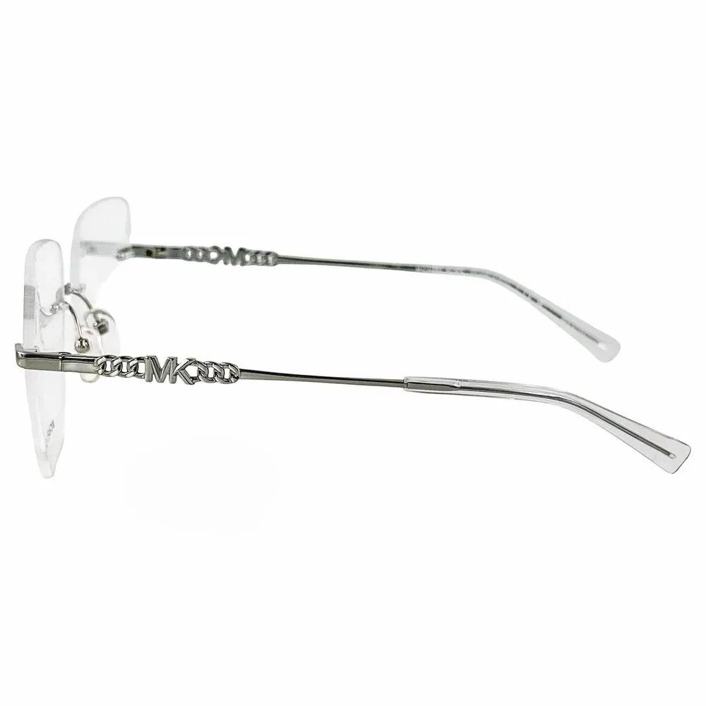 Michael Kors MK3078 Giverny Womens Rimless Eyeglass Frame 1893 Silver 54-17